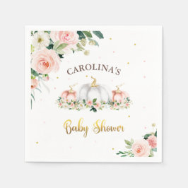 Guardanapo De Papel Chá de fraldas De Abóbora Rosa E Dourado