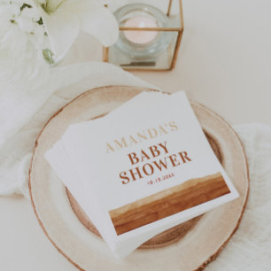 Guardanapo De Papel Chá de fraldas de Abstrato Terracotta Boho