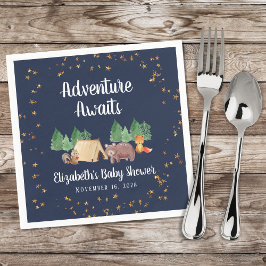 Guardanapo De Papel Chá de fraldas de acampamento noturno de animais f