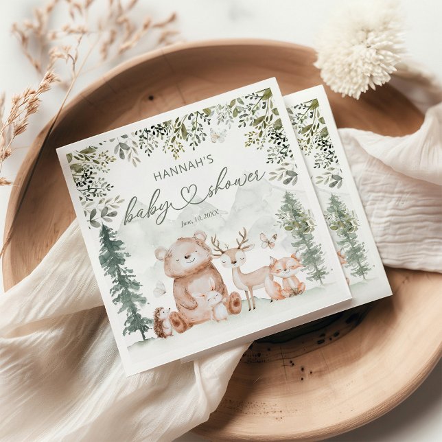 Guardanapo De Papel Chá de fraldas de animais florestais (Criador carregado)