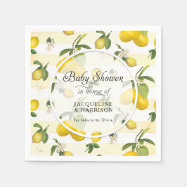 Guardanapo De Papel Chá de fraldas de Aquarela de Flores de Citros de