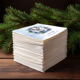 Guardanapo De Papel Chá de fraldas de Aquarela de Inverno