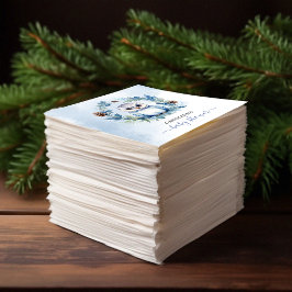 Guardanapo De Papel Chá de fraldas de Aquarela de Inverno