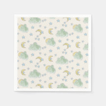 Chá de fraldas de Aquarela Desenhada na Mão da Nuv