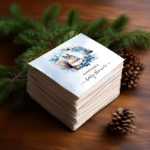 Chá de fraldas de Aquarela do Esquilo Inverno