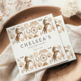 Guardanapo De Papel Chá de fraldas de Aquarela Moderno do Western Rode