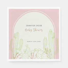 Guardanapo De Papel Chá de fraldas de Arco Boho Cactus, Minúsculo e Ro