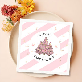 Guardanapo De Papel Chá de fraldas de Árvore de Natal Rosa