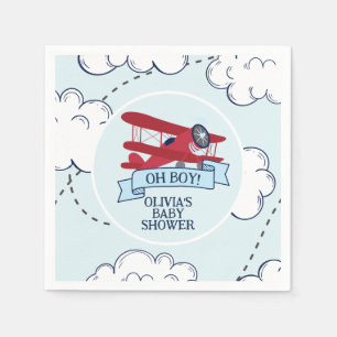 Guardanapo De Papel Chá de fraldas de avião vermelho