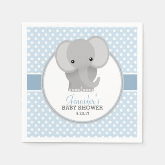 Guardanapo De Papel Chá de fraldas de Baby Elephant (azul)