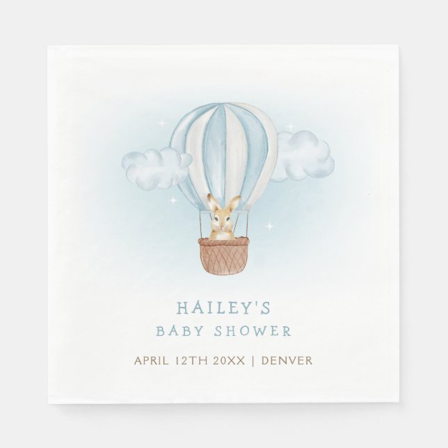 Guardanapo De Papel Chá de fraldas de Balão de Ar Quente de Bunny Mini (Frente)