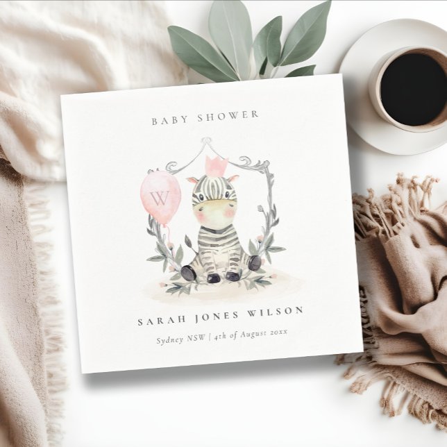 Guardanapo De Papel Chá de fraldas de Balão de Folhagem de Bebê-Zebra  (Criador carregado)