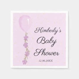 Guardanapo De Papel Chá de fraldas de balão rosa-claro