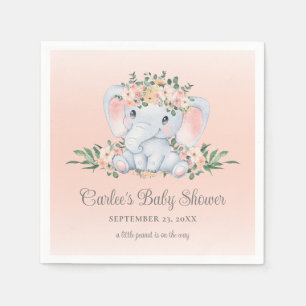 Guardanapo De Papel Chá de fraldas de Bebê Elefante Floral
