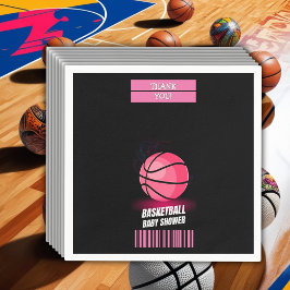 Guardanapo De Papel Chá de fraldas de Bilhete de Basquete Rosa Moderno