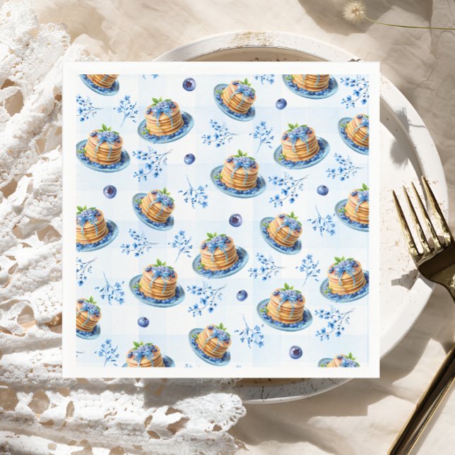 Guardanapo De Papel Chá de fraldas de Blueberry Pancake Baby Brunch (Criador carregado)