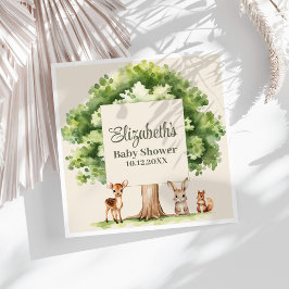 Guardanapo De Papel Chá de fraldas de Boho Cute Woodland