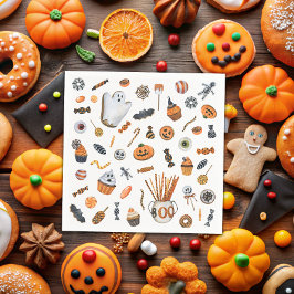 Guardanapo De Papel Chá de fraldas de Boo Halloween