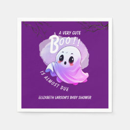 Guardanapo De Papel Chá de fraldas de Boo Halloween Roxo, Festa Custa