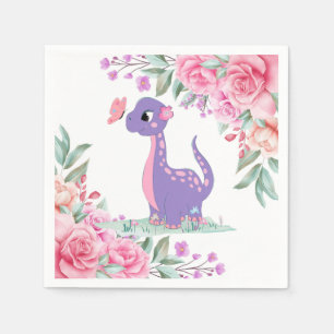Guardanapo De Papel Chá de fraldas de borboleta de dinossauro roxo Ele