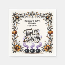 Chá de fraldas De Bruxas De Halloween - Triplets E