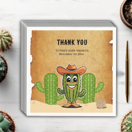 Guardanapo De Papel Chá de fraldas de Cactus Cowboy Pequeno