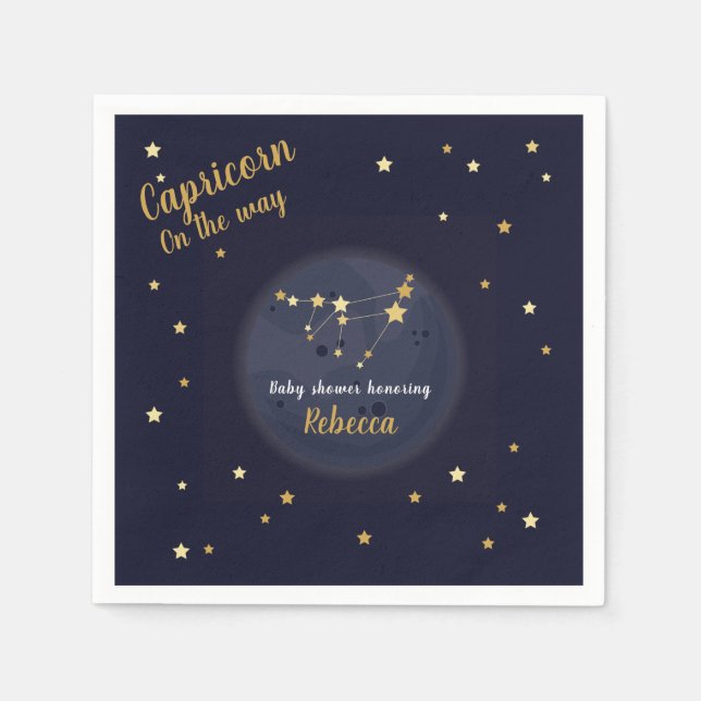 Guardanapo De Papel Chá de fraldas de Capricórnio zodiac (Frente)