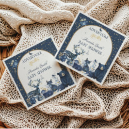 Guardanapo De Papel Chá de fraldas de Céu Noturno de Aventura Animal