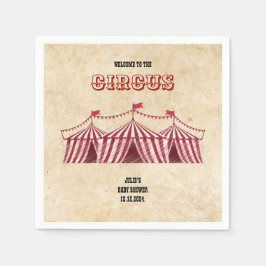 Guardanapo De Papel Chá de fraldas de Circo Vintage Decor Carnaval Ret