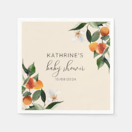 Guardanapo De Papel chá de fraldas de citros de aquarela