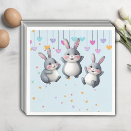 Guardanapo De Papel Chá de fraldas de coelhinhos de coelhinhos engraça