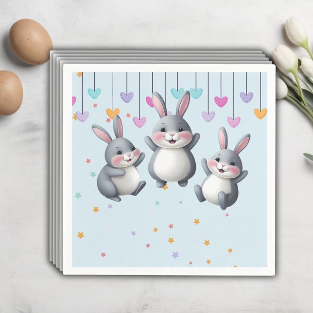 Guardanapo De Papel Chá de fraldas de coelhinhos de coelhinhos engraça (Criador carregado)