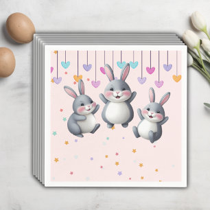 Guardanapo De Papel Chá de fraldas de coelhinhos de coelhinhos engraça