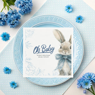 Guardanapo De Papel Chá de fraldas de coelho azul