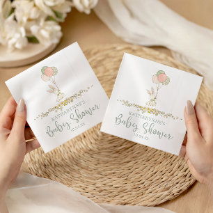 Guardanapo De Papel Chá de fraldas de coelho floral russo bonito