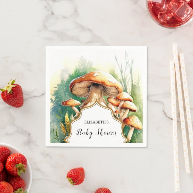 Guardanapo De Papel Chá de fraldas de Cogumelo Mágico Boho (Insitu)