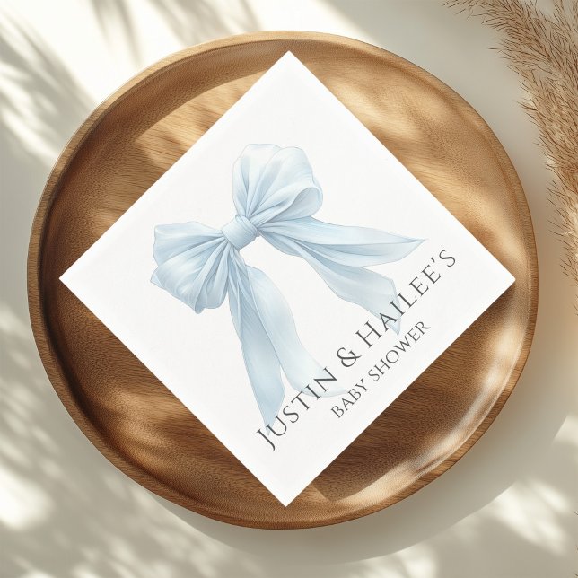 Guardanapo De Papel Chá de fraldas de coquete de Arco azul personaliza (Criador carregado)