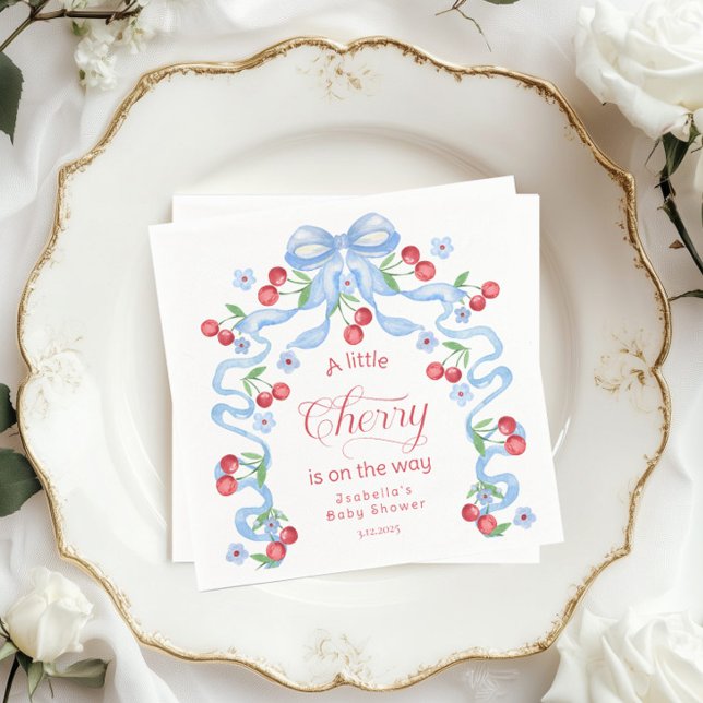 Guardanapo De Papel Chá de fraldas de coquetel azul Arco de pequena ce (Criador carregado)