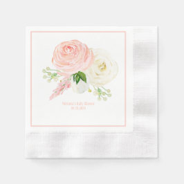 Guardanapo De Papel Chá de fraldas de Data do Nome de Aquarela Rosa Fl