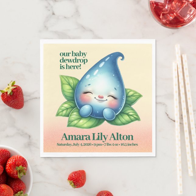 Guardanapo De Papel Chá de fraldas de Dewdrop de Bebê adormecido bonit (Insitu)