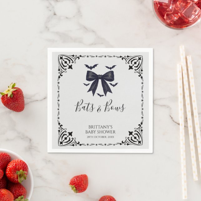 Guardanapo De Papel Chá de fraldas de Dia das Bruxas de Bats e Arcos (Insitu)