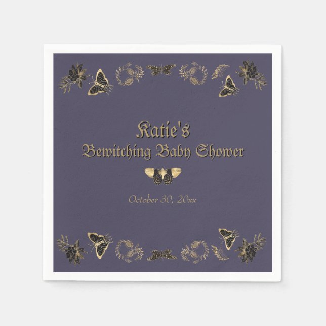 Guardanapo De Papel Chá de fraldas de Dia das Bruxas Gótico Vitoriano  (Frente)