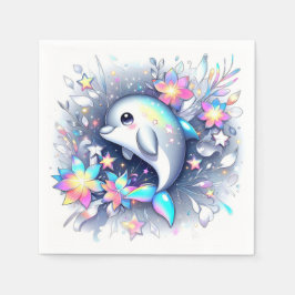 Guardanapo De Papel Chá de fraldas de Dolphin de Cartoon Adorável