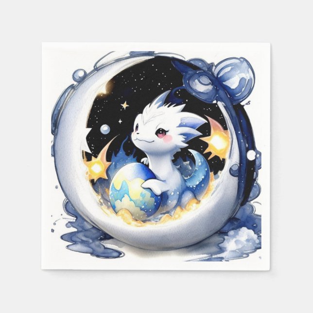 Guardanapo De Papel Chá de fraldas De Dragão Fantasy (Frente)