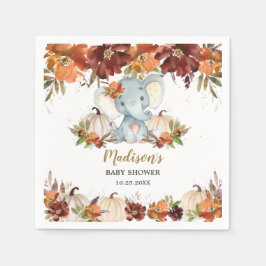 Guardanapo De Papel Chá de fraldas de Elefante Fall Floral Pumpkins Cu