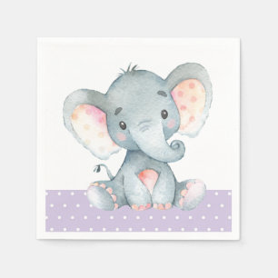 Guardanapo De Papel Chá de fraldas de Elefante Purple Napkins