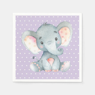 Guardanapo De Papel Chá de fraldas de Elefante Purple Napkins