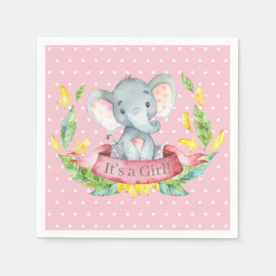 Guardanapo De Papel Chá de fraldas de Elefante Rosa