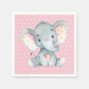 Guardanapo De Papel Chá de fraldas de Elefante Rosa