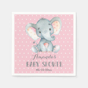 Guardanapo De Papel Chá de fraldas de Elefante Rosa e Cinza Napkins